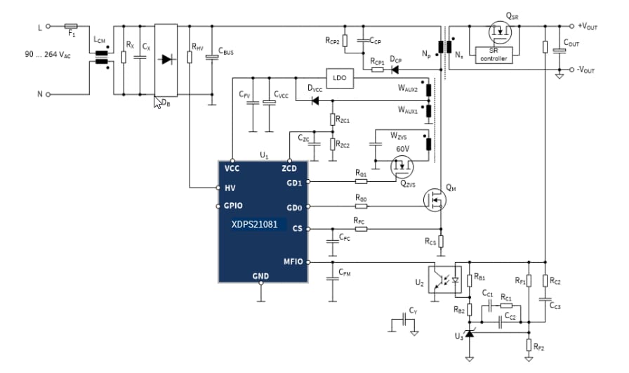 Infineon Technologies REF_XDPS21081_65W1 USB-PD-SNT-Referenzdesign